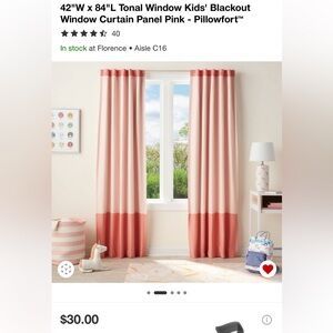 Pillowfort Pink Curtains (Set of 2) Accents for Home Decor